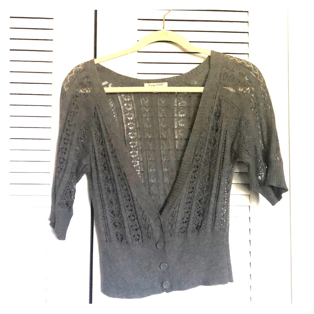 Heritage 1981 gray lace cardigan